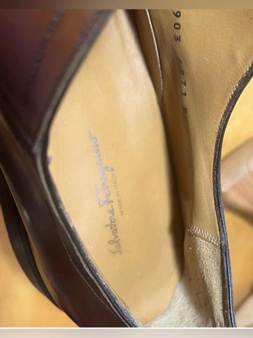 Salvatore Ferragamo Tramezza Chestnut Double Monk Strap Shoes Size 12D